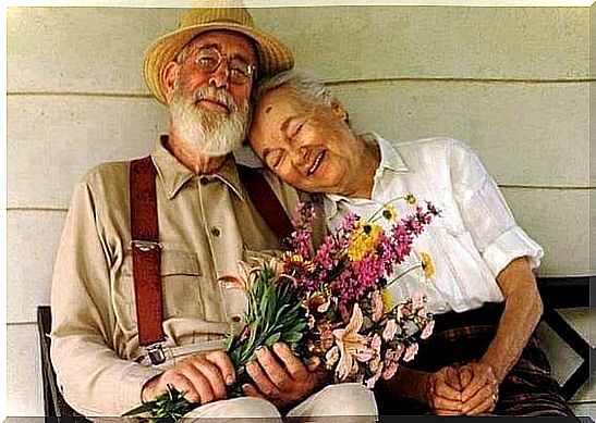 An older couple.